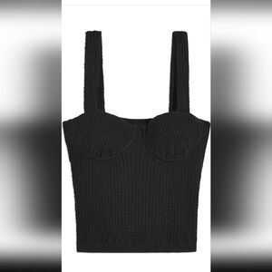 Knit tank corset style top